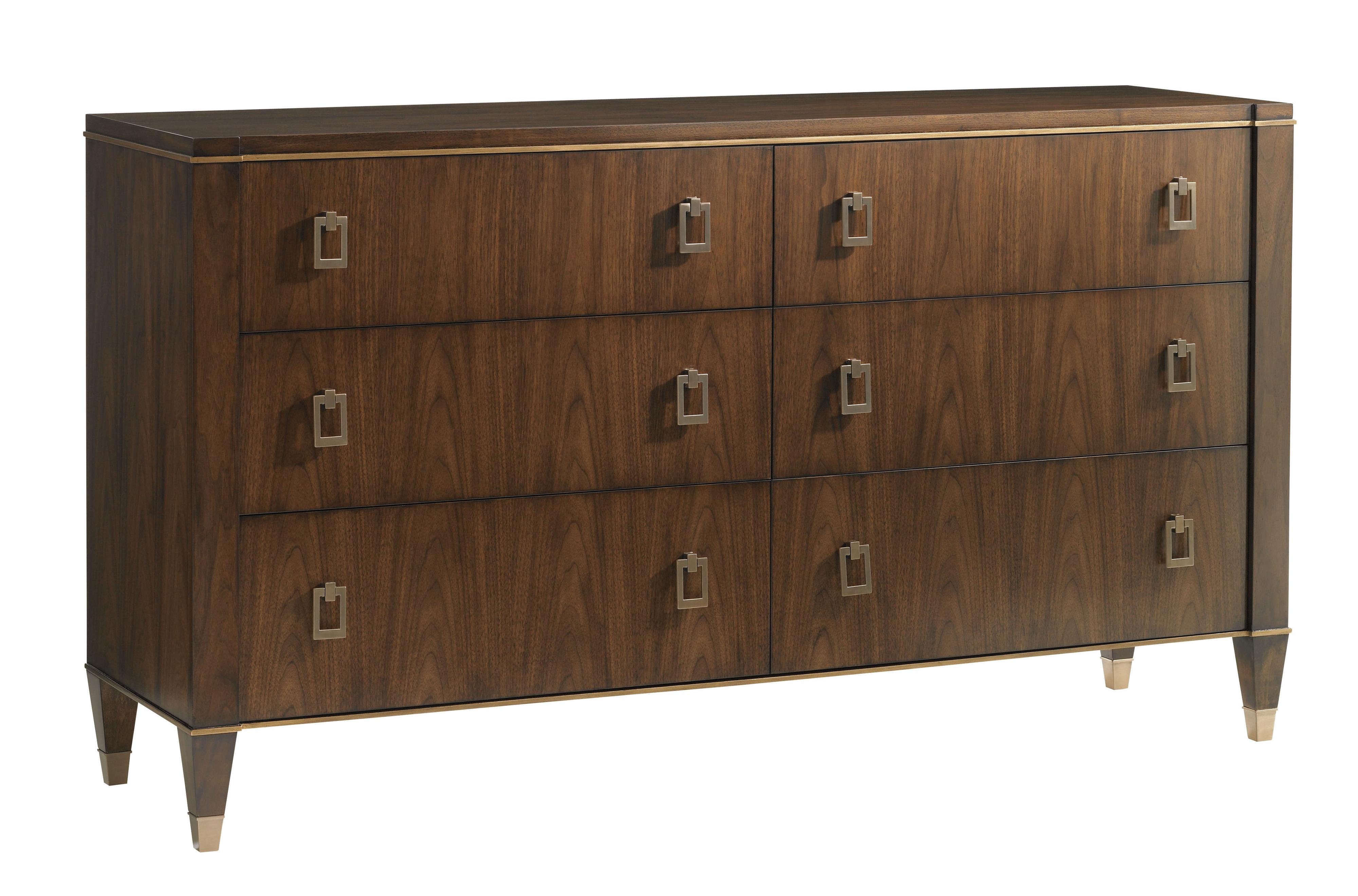 Lexington Tower Place Contemporary Madison Dresser with Accents of Gold